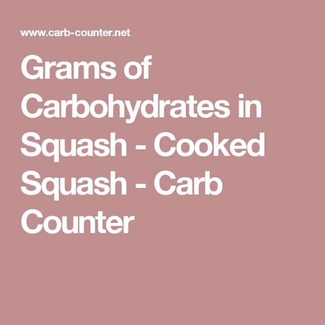 Grams of Carbohydrates in Squash