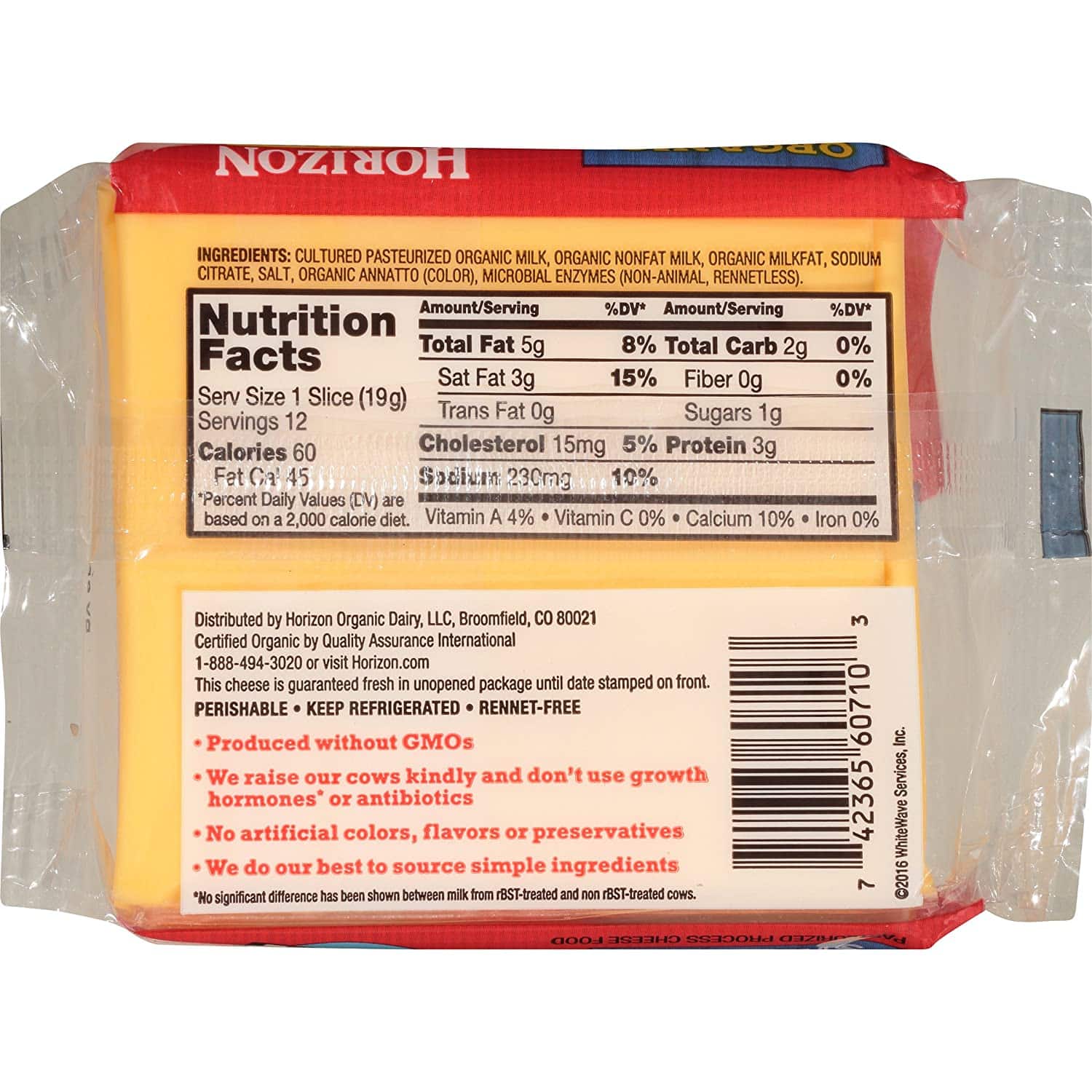 Nutrition 1 Slice American Cheese